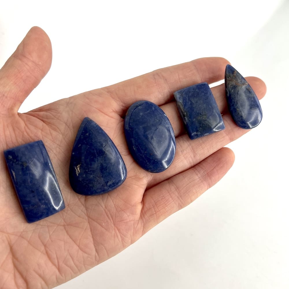 Sodalite Mixed Shape Cabochons Approx 30 - 40mm 2 Piece Pack - Image 6