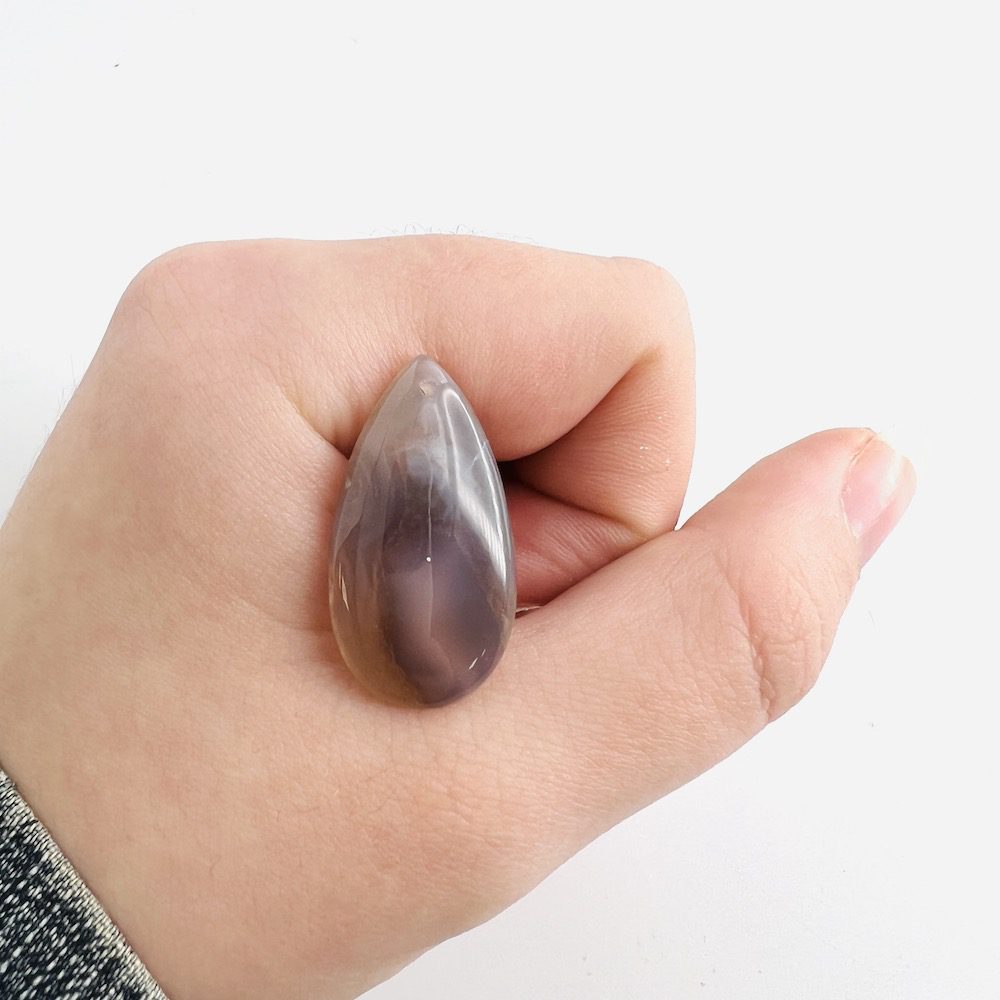 Botswana Agate Mixed Size & Shape Top Drilled Cabochons Approx 25 - 30mm with 0.8mm Drill Hole 3 Piece Pack - Image 4