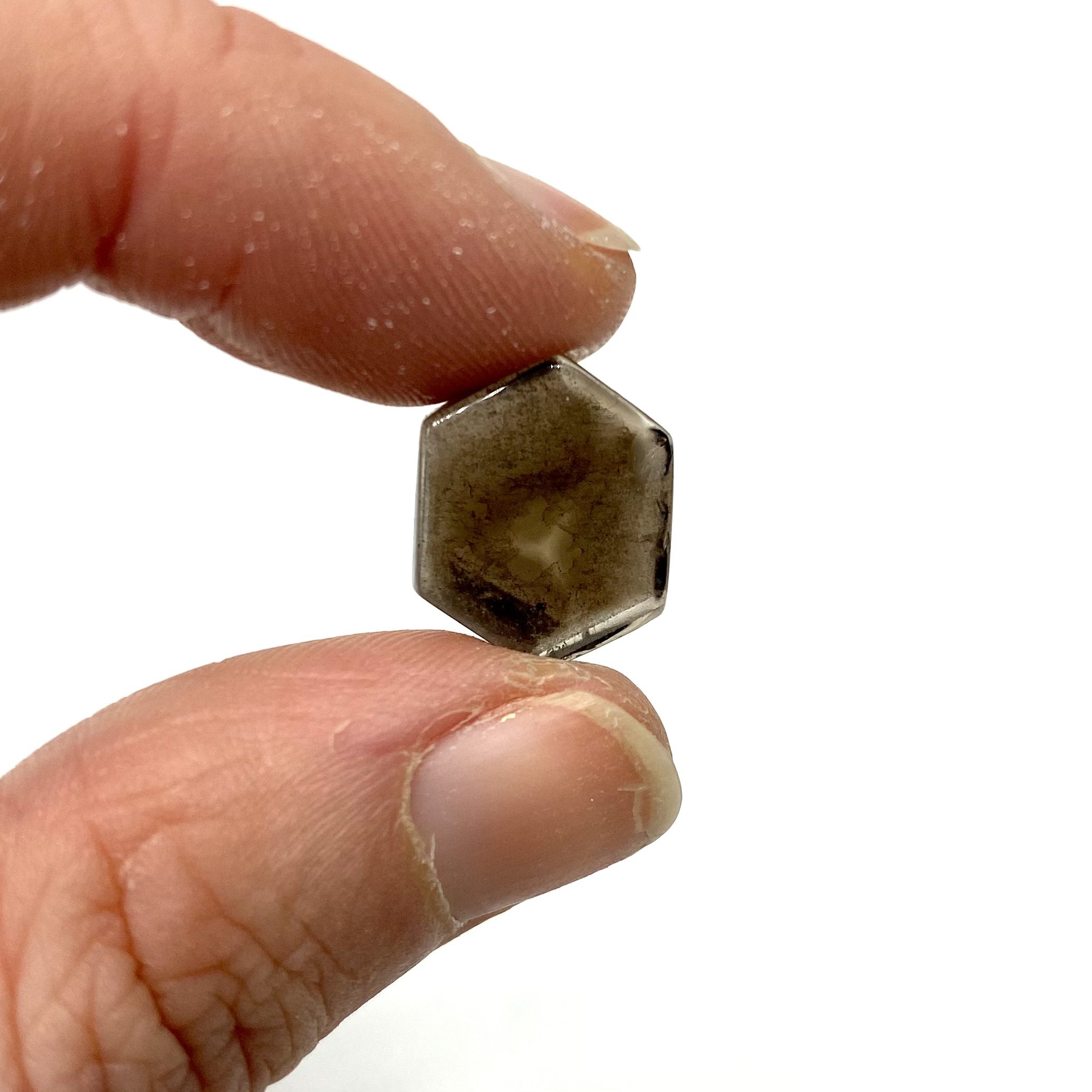 Smokey Quartz Hexagon Slices Approx 15 - 30mm 5 Piece Pack - Image 3