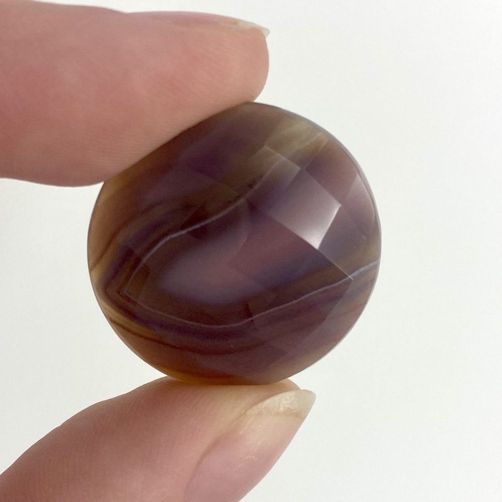 Botswana Agate Checker Cut Mixed Shape Cabochons Approx 20 - 25mm 3 Piece Pack - Image 7