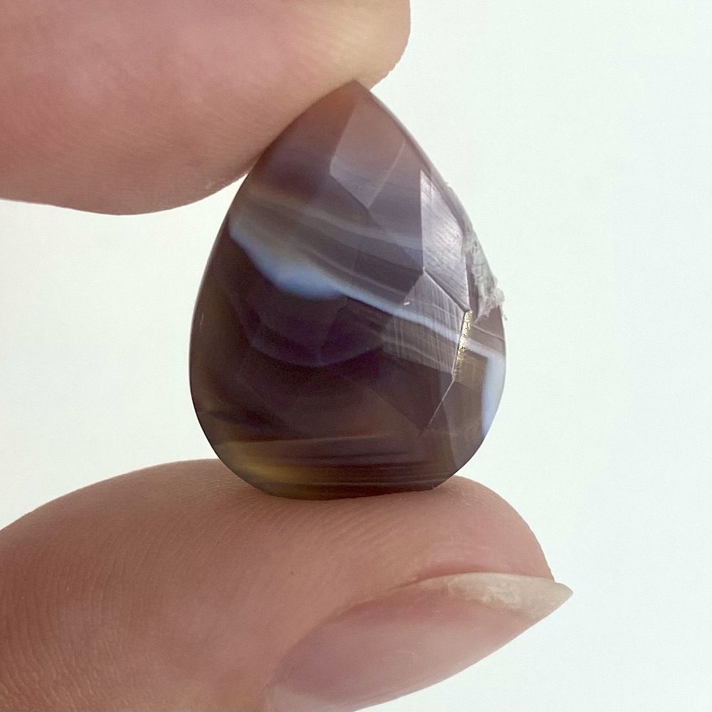 Botswana Agate Checker Cut Mixed Shape Cabochons Approx 20 - 25mm 3 Piece Pack - Image 3