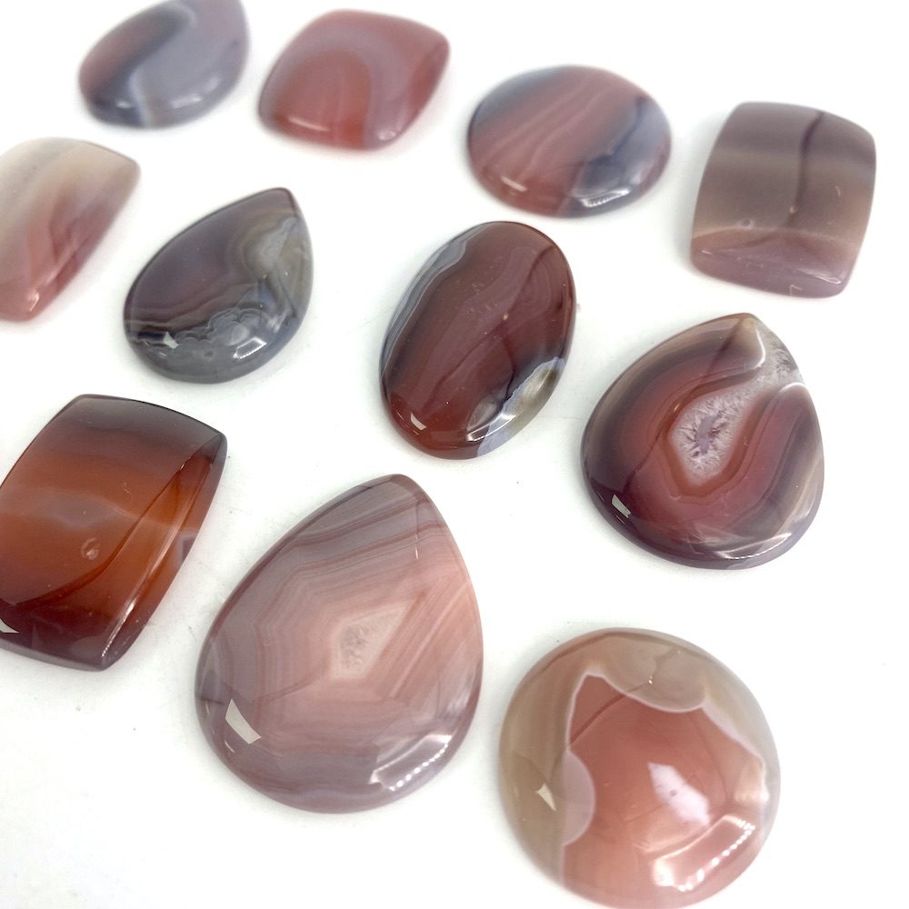 Botswana Agate Mixed Size & Shape Cabochons Approx 20 - 30mm 3 Piece Pack - Image 3