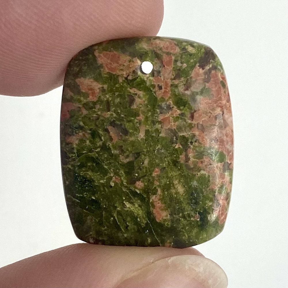 Unakite Mixed Shape Top Drilled Cabochons Approx 20 - 30mm with 0.8mm Drill Hole 3 Piece Pack - Image 6