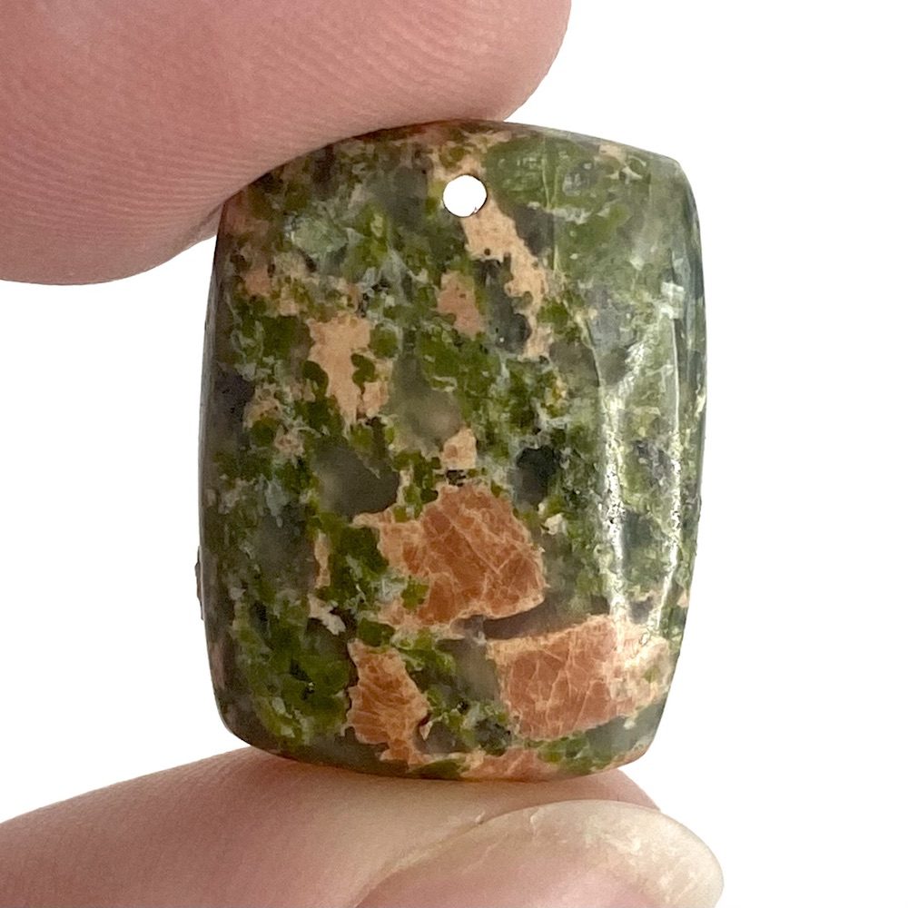 Unakite Mixed Shape Top Drilled Cabochons Approx 20 - 30mm with 0.8mm Drill Hole 3 Piece Pack - Image 8