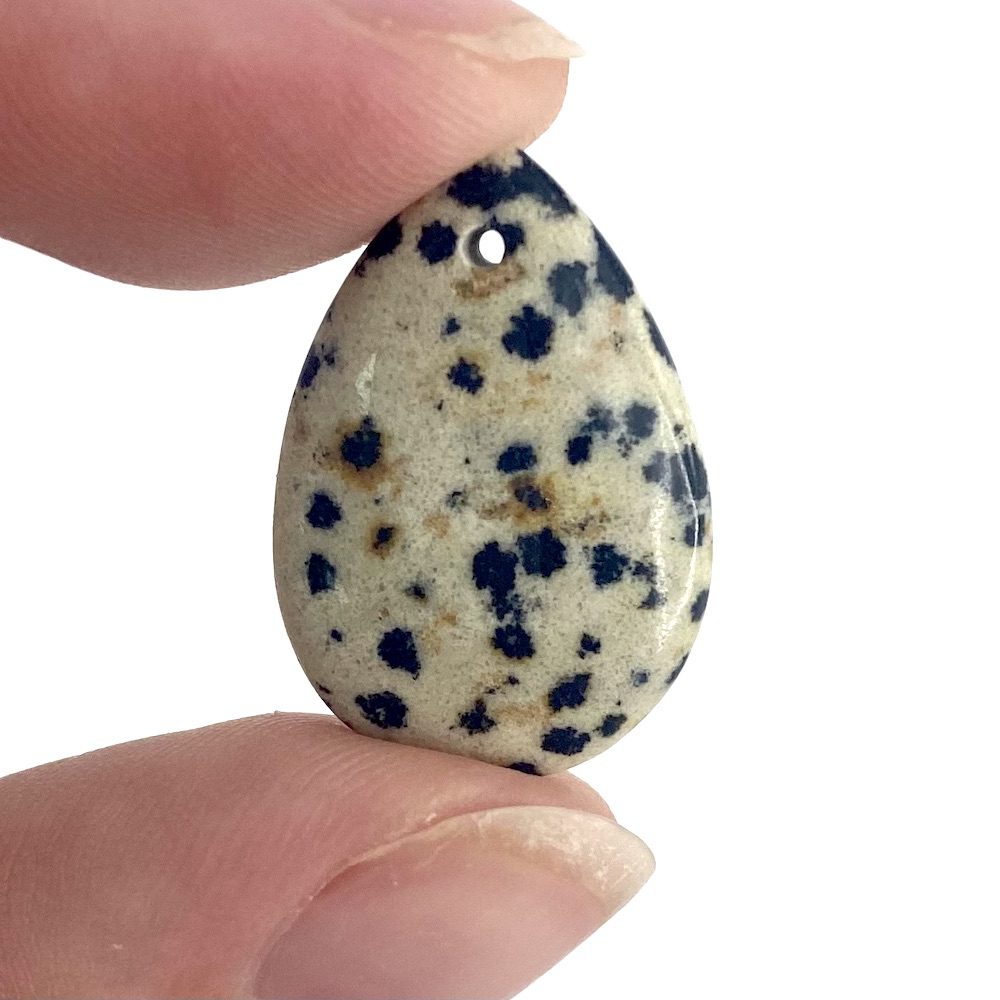Dalmatian Jasper Mixed Shape Top Drilled Cabochons Approx 20 - 25mm with 0.8mm Drill Hole 4 Piece Pack - Image 2