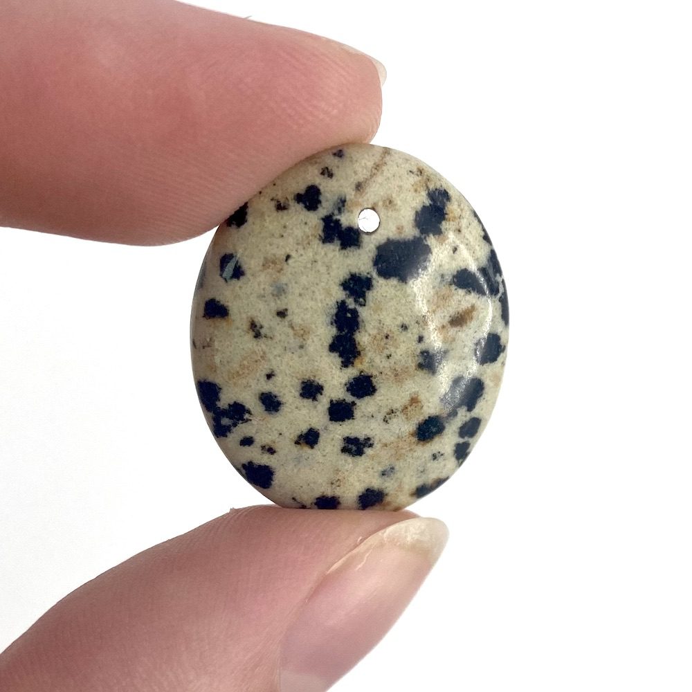 Dalmatian Jasper Mixed Shape Top Drilled Cabochons Approx 20 - 25mm with 0.8mm Drill Hole 4 Piece Pack - Image 6