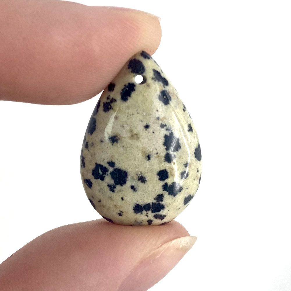 Dalmatian Jasper Mixed Shape Top Drilled Cabochons Approx 20 - 25mm with 0.8mm Drill Hole 4 Piece Pack - Image 5