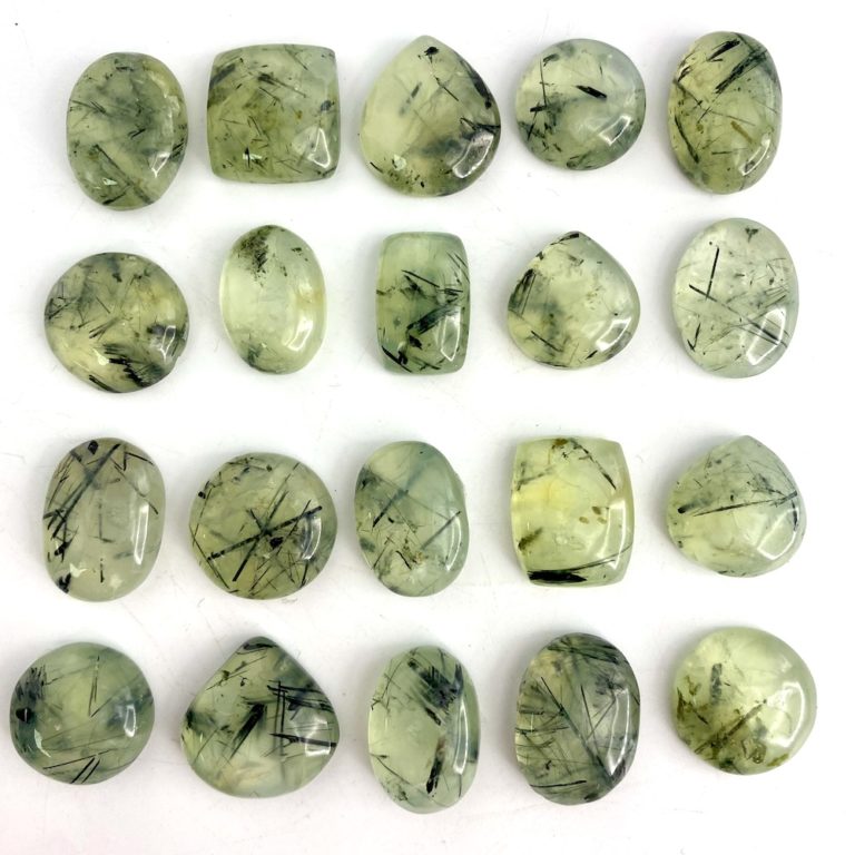 Prehnite Mixed Shape Cabochons Approx 15 - 25mm 5 Piece Pack - Image 2
