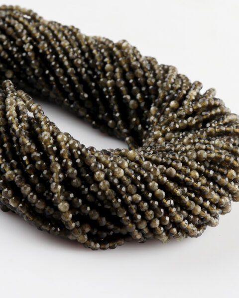 Golden Obsidian Micro Faceted Rounds Beads Approx 2mm 32cm Strand (Copy)