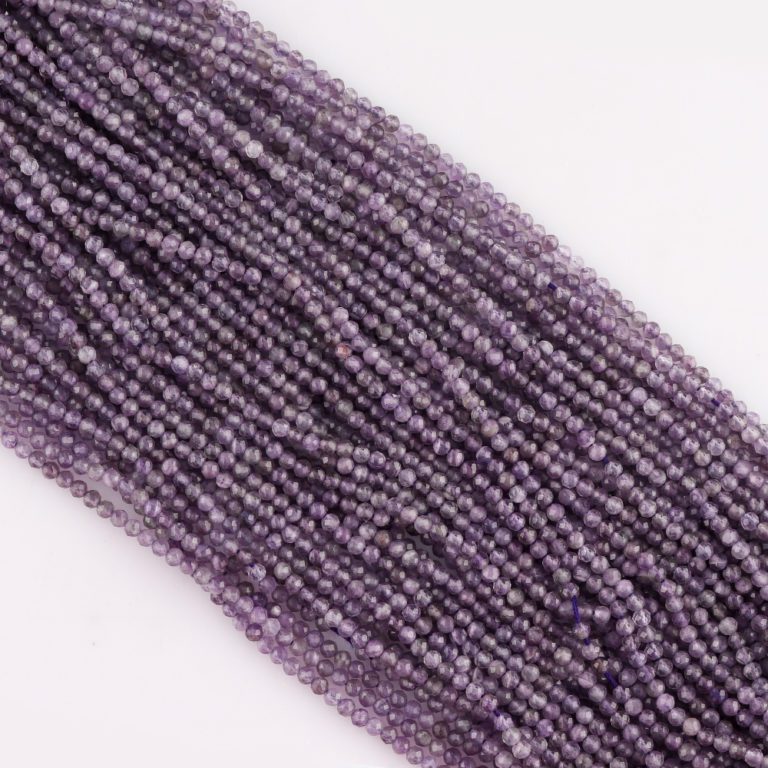 Amethyst Micro Faceted Rounds Beads Approx 2mm 32cm Strand - Image 4