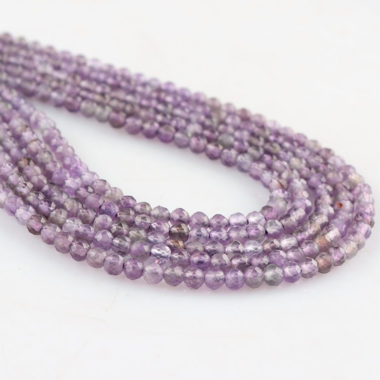 Amethyst Micro Faceted Rounds Beads Approx 2mm 32cm Strand - Image 3
