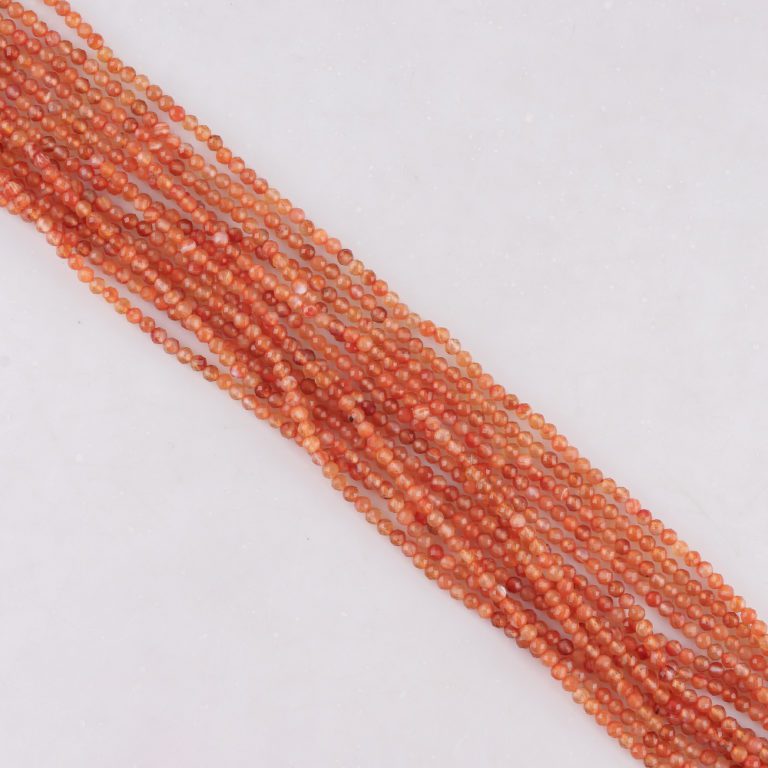 Carnelian Micro Faceted Rounds Beads Approx 2mm 32cm Strand - Image 4