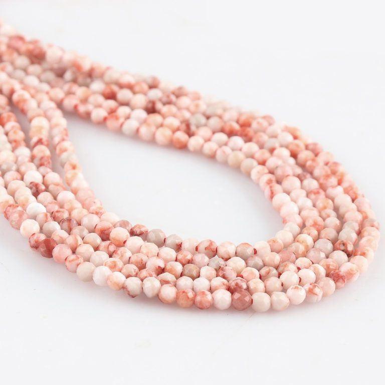 Red Wave Jasper Micro Faceted Rounds Beads Approx 2mm 32cm Strand - Image 4