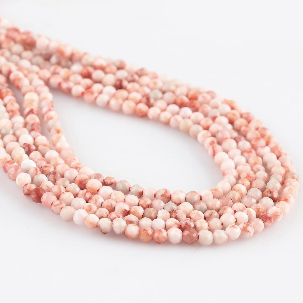 Red Wave Jasper Micro Faceted Rounds Beads Approx 2mm 32cm Strand - Image 4