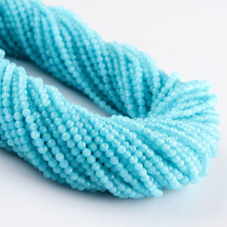 Amazonite (Coated) Micro Faceted Rounds Beads Approx 2mm 32cm Strand - Image 4