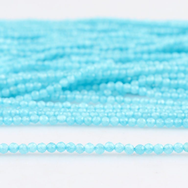 Amazonite (Coated) Micro Faceted Rounds Beads Approx 2mm 32cm Strand - Image 2
