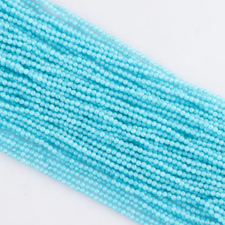 Amazonite (Coated) Micro Faceted Rounds Beads Approx 2mm 32cm Strand - Image 3