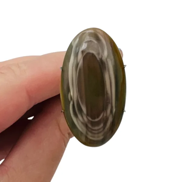 Royal Imperial Jasper "Gemmologist's Pick" Oval Cabochon Approx 35mm - Image 5