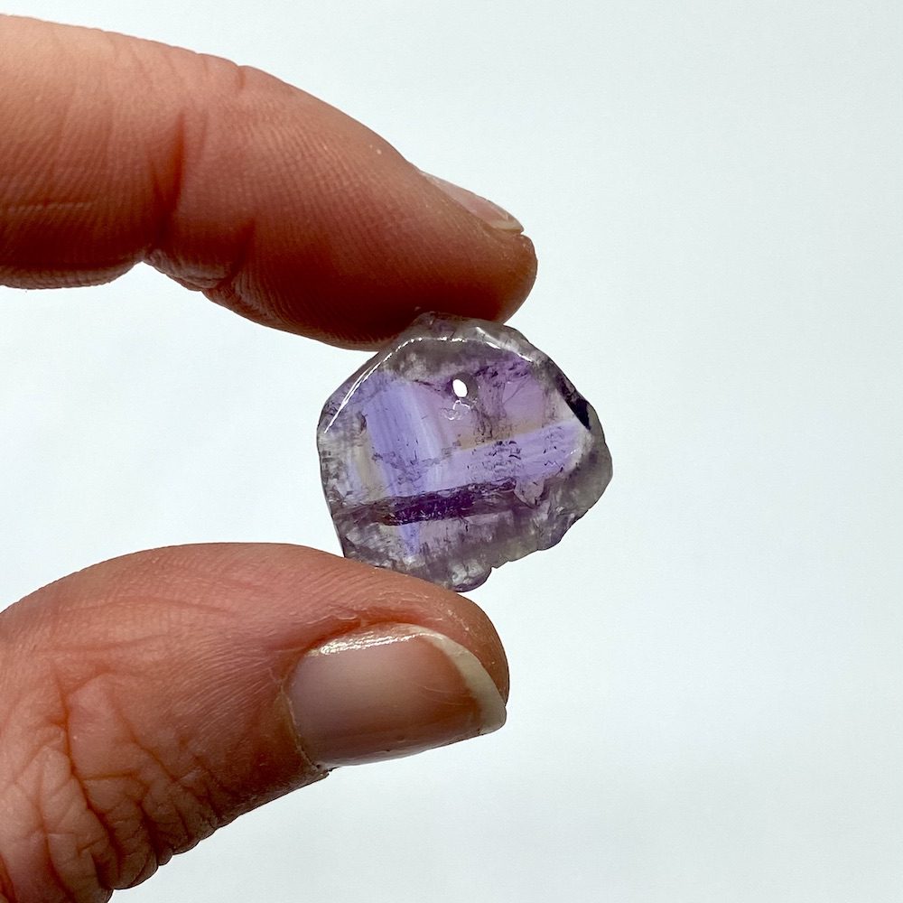 Amethyst Hexagon Slices Approx 15mm Drill Hole 0.6mm 5 Piece Pack - Image 4