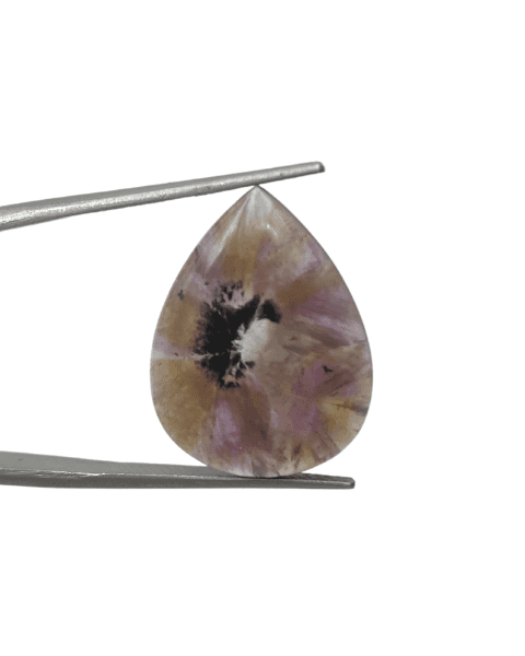 Trapiche Amethyst Pear-Shaped Cabochon Approx 22 x 12mm