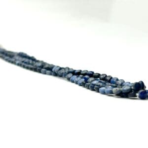 Lapis Lazuli Micro Faceted Coin Beads Approx 4mm 32cm Strand