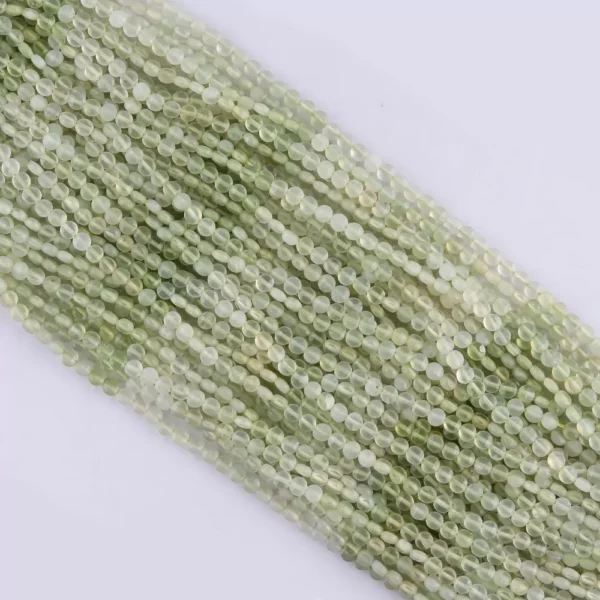 Prehnite Micro Faceted Coin Beads Approx 4mm 32cm Strand - Image 3