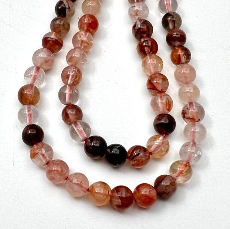 Hematoid Quartz Smooth Round Approx 4mm Beads 38cm Strand