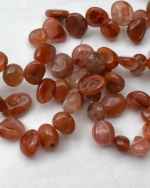 Nanhong Agate Top Drilled Nuggets Approx 8 -15mm Approx 38cm Strand
