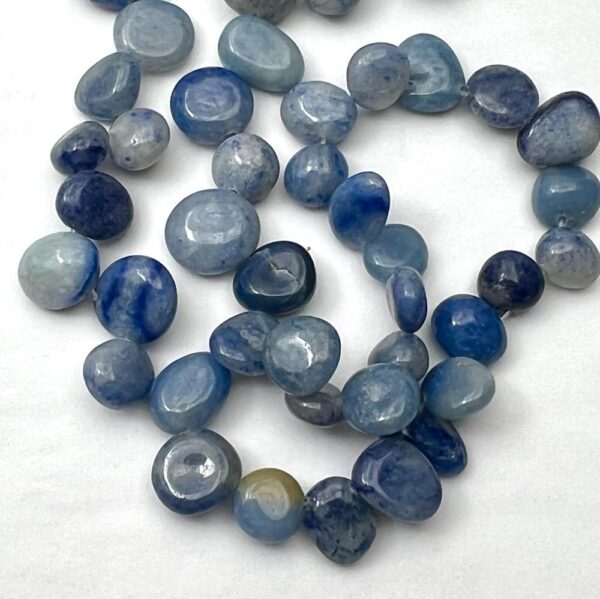 Blue Aventurine Top Drilled Nuggets Approx 8 -15mm 38cm Strand
