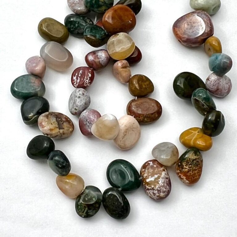 Ocean Jasper Top Drilled Nuggets Approx 8 x 8mm - 15 x 8mm 38cm Strand