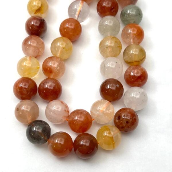 Lodalite Quartz Smooth Round Approx 10mm Beads Approx 38cm Strand