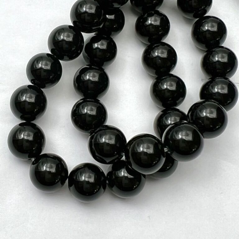 Black Obsidian Smooth Round Approx 10mm Beads Approx 38cm Strand