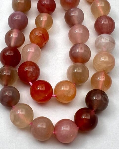 Red Botswana Agate Smooth Round Approx 8mm Beads Approx 38cm Strand