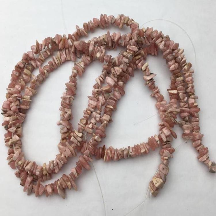 Rhodochrosite Chip Beads Approx 5-10mm Approx 40cm Strand 3pcs - Image 2