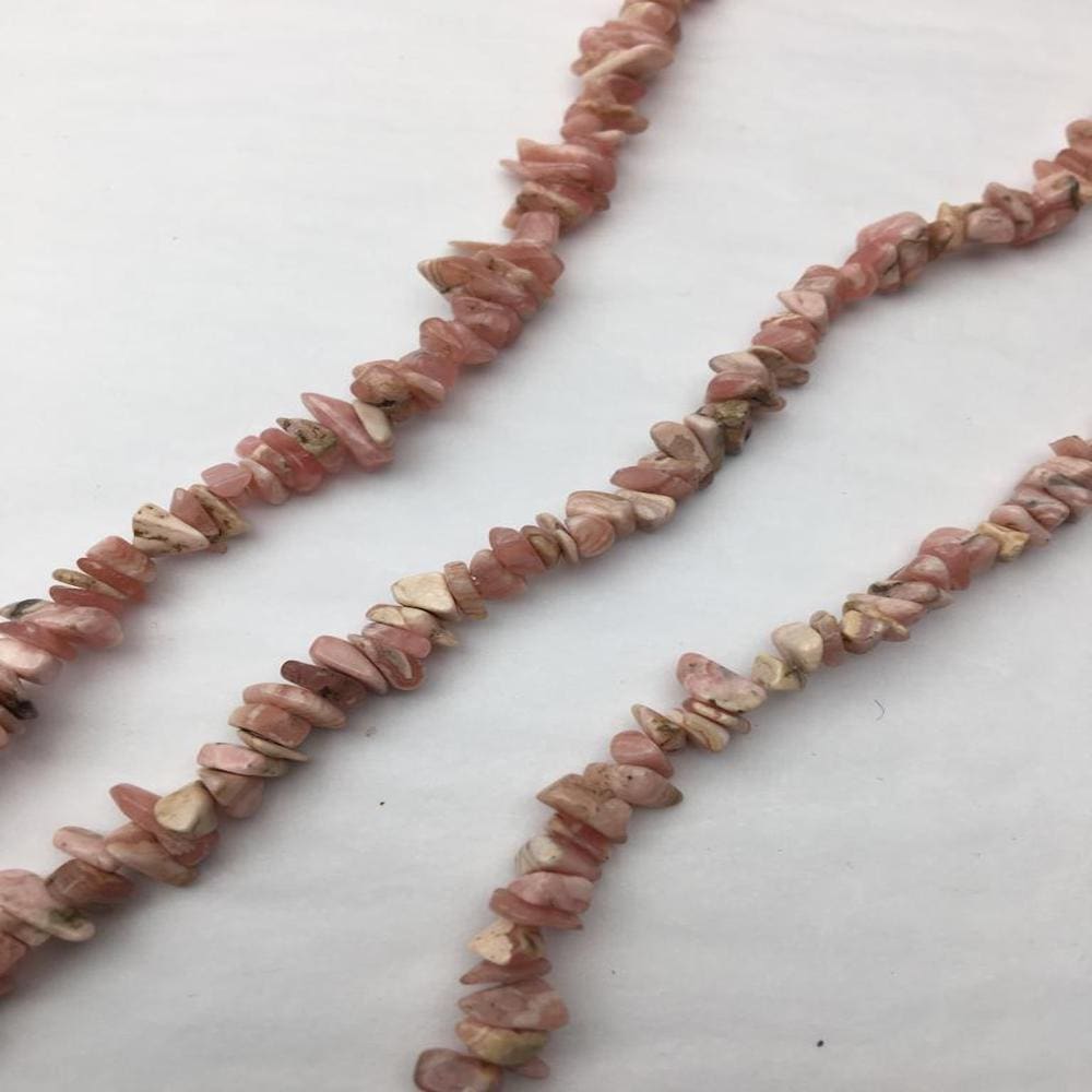 Rhodochrosite Chip Beads Approx 5-10mm Approx 40cm Strand 3pcs - Image 3