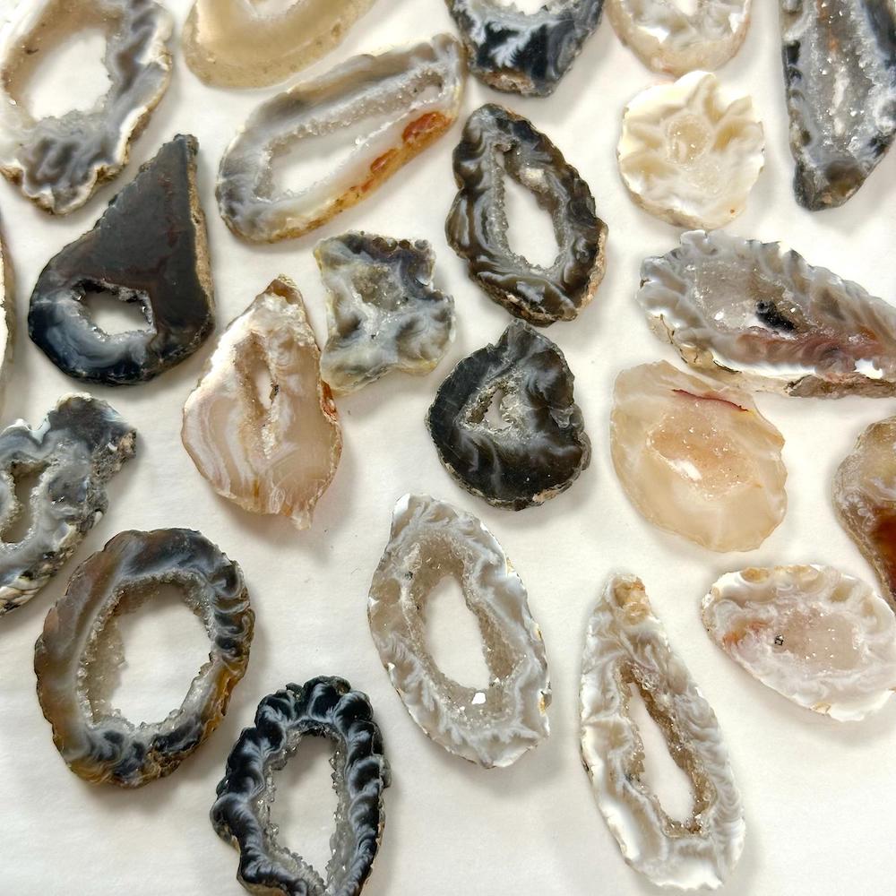 Agate Druzy Slice Approx 2 - 3.5cm 2pcs - Image 4