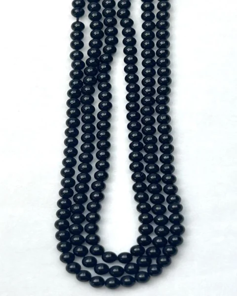Black Spinel Smooth Rounds Approx 2.5mm Beads 38cm Strand