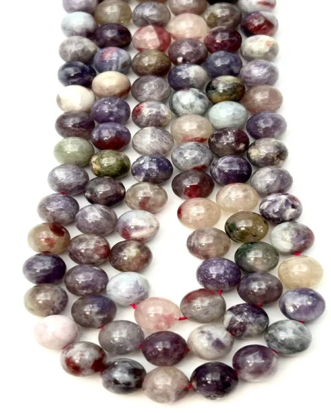 Plum Blossom Tourmaline Smooth Rounds Approx 10mm Beads 38cm Strand