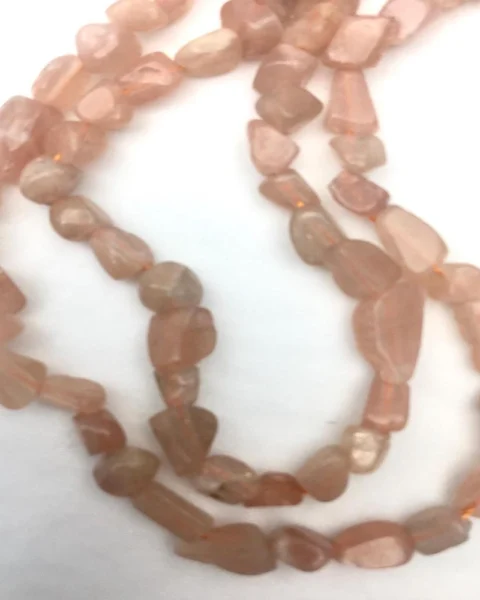 Peach Moonstone Nugget Beads Approx 6 -7mm 38cm Strand