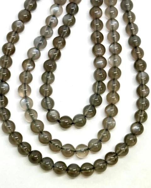 Black Moonstone Smooth Round Beads Approx 4mm 38cm Strand