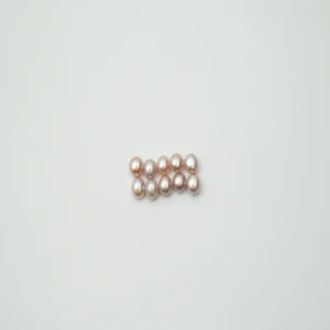 Freshwater Cultured Purple Button Pearl Approx 3.5 - 4mm Half Drilled 5 Pairs