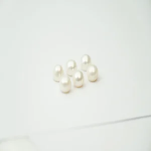 Freshwater Cultured Cream Button Pearl Approx 8 - 8.5mm Half Drilled 3 Pairs