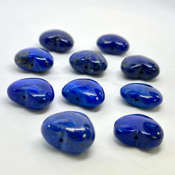 Lapis Lazuli Puffy Heart Bead Approx 20mm Half Drilled 1pc - Image 4