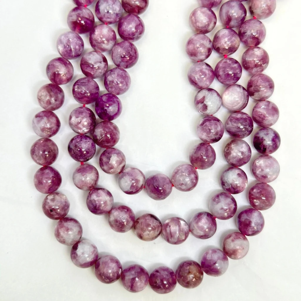 Lepidolite Smooth Round Beads Approx 8mm 38cm Strand