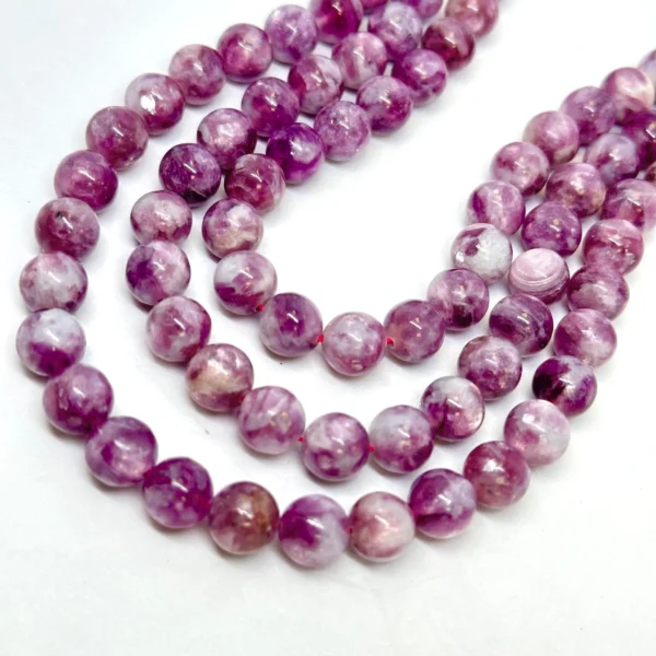 Lepidolite Smooth Round Beads Approx 8mm 38cm Strand - Image 4