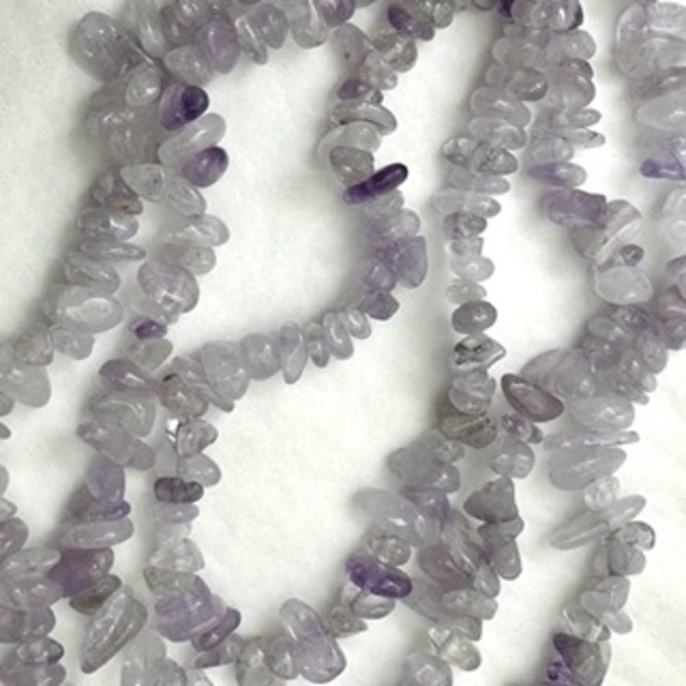 Lavender Amethyst Chips Approx 5 - 8mm Approx 78cm Strand - Image 2