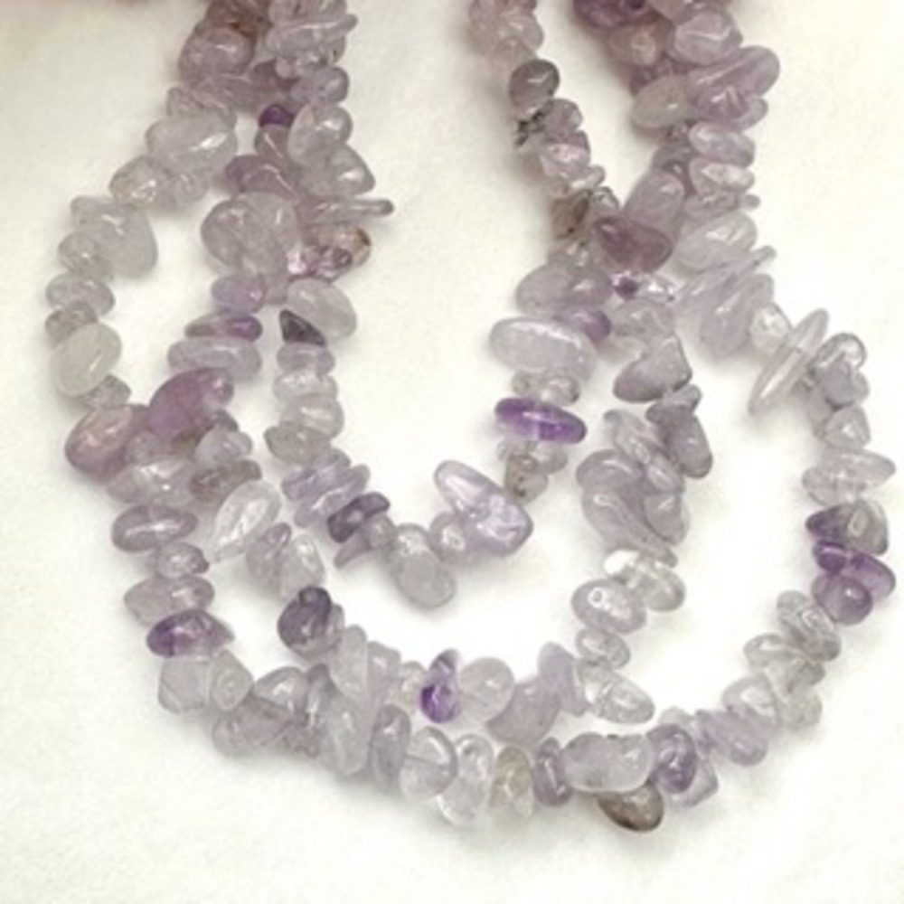 Lavender Amethyst Chips Approx 5 - 8mm Approx 78cm Strand