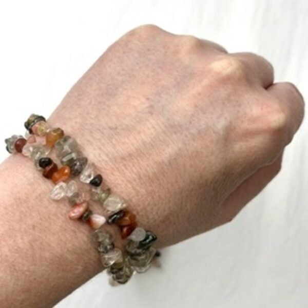 Mixed Rutilated Quartz Chips Approx 5 x 8mm Approx 78cm Strand - Image 4