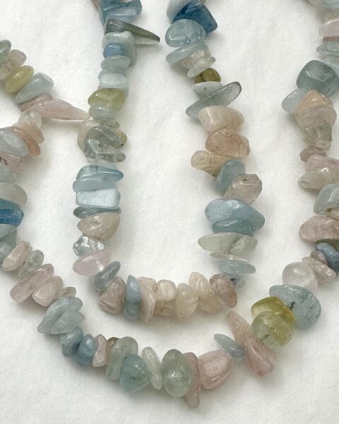 Multi Beryl Chips Approx 5 x 8mm Approx 78cm Strand