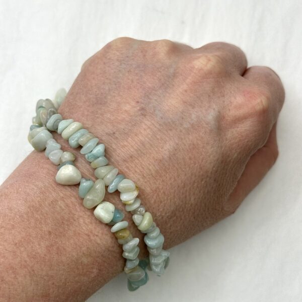 Amazonite Chips Approx 5 x 8mm Approx 78cm Strand - Image 4